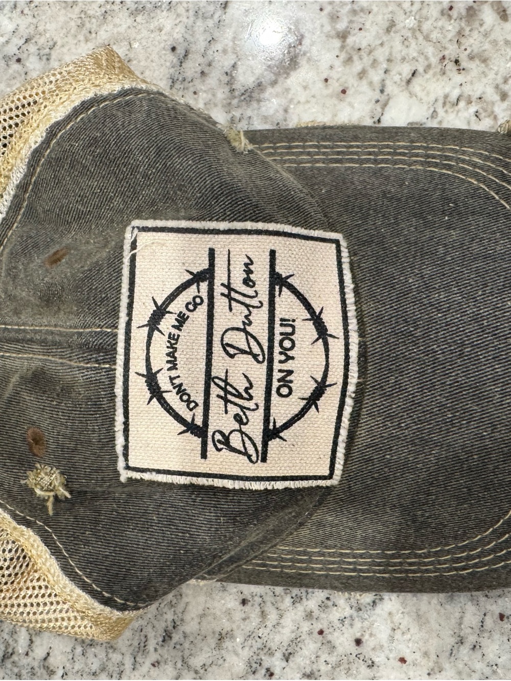 Don’t Make Me Go Beth Dutton On You Distressed Trucker Hat